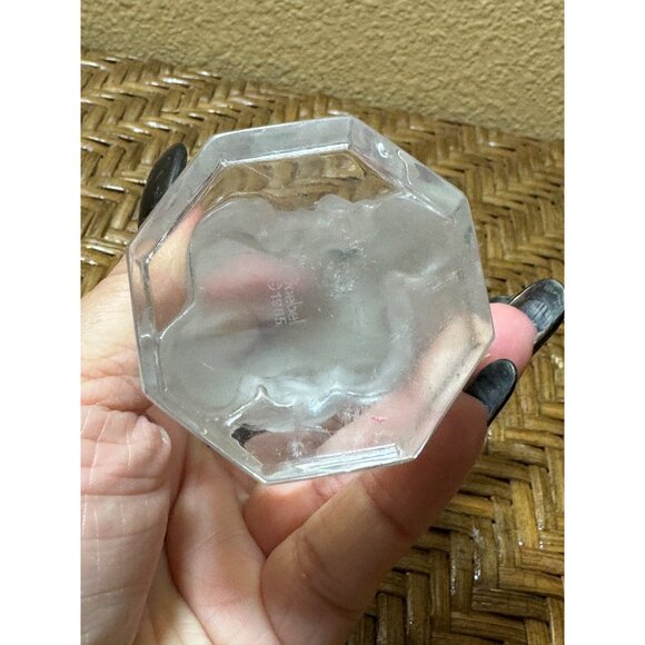 Frosted Crystal Glass Elephant Figurine By Goebel On Faceted Base 1985 - Picture 5 of 7